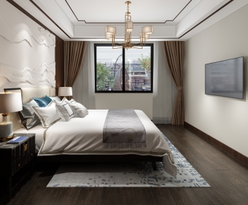 New Chinese Style Bedroom-ID:427010114