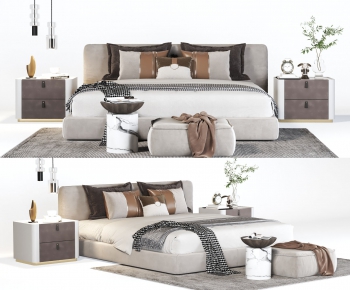 Modern Double Bed-ID:324127912