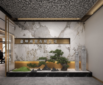 New Chinese Style Office Reception Desk-ID:383832939