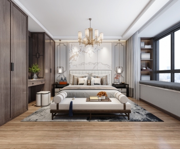 New Chinese Style Bedroom-ID:717931994