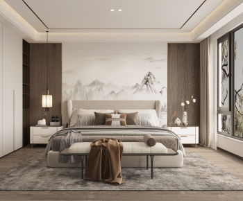New Chinese Style Bedroom-ID:266230118