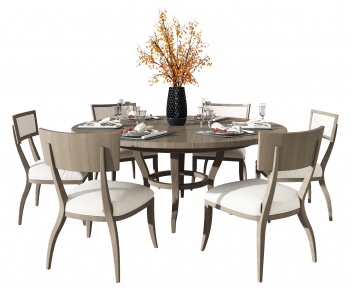 American Style Dining Table And Chairs-ID:762171987