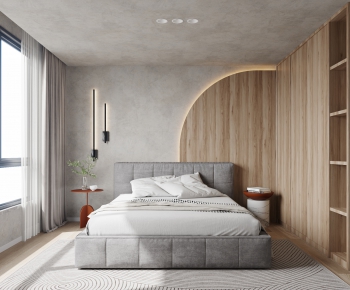 Wabi-sabi Style Bedroom-ID:207986127