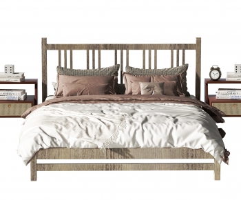 Nordic Style Double Bed-ID:358316908