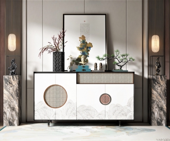 New Chinese Style Side Cabinet-ID:468538052