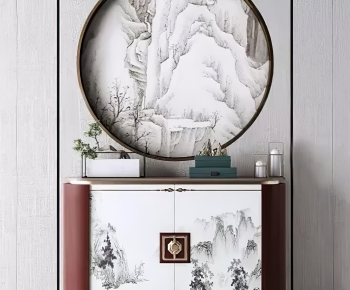 New Chinese Style Side Cabinet/Entrance Cabinet-ID:624587069