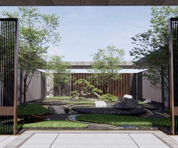 New Chinese Style Courtyard/landscape-ID:371418954