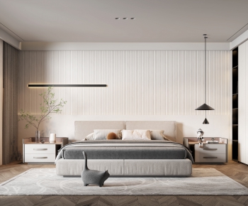 Modern Wabi-sabi Style Bedroom-ID:806649929