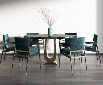 New Chinese Style Dining Table And Chairs-ID:812397005