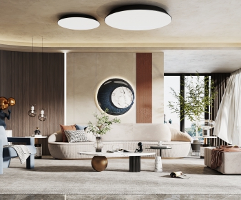 Wabi-sabi Style A Living Room-ID:618730071