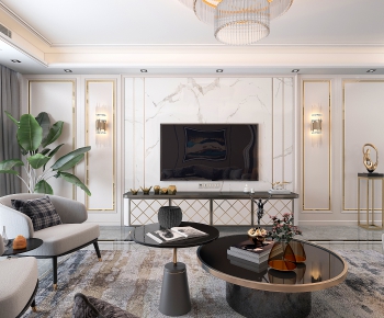 Modern A Living Room-ID:740293989