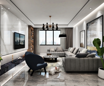 Modern A Living Room-ID:639970068