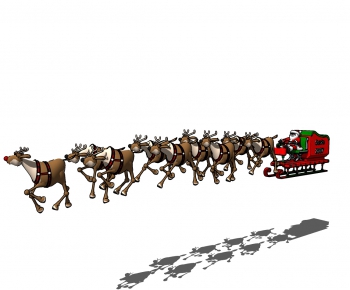 欧式圣诞老人雪橇车-ID:537548076