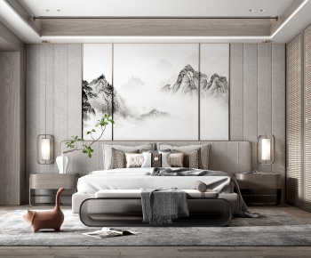 New Chinese Style Bedroom-ID:712263117