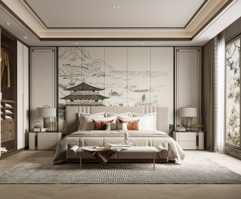 New Chinese Style Bedroom-ID:771276009