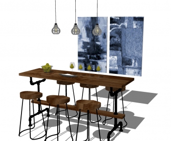 Industrial Style Leisure Table And Chair-ID:376884949