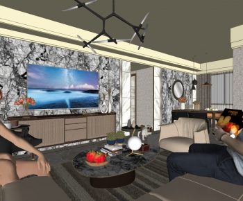 Modern A Living Room-ID:452974086