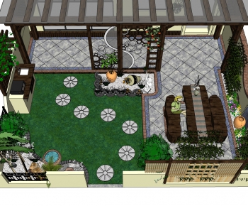 Modern Chinese Style Courtyard/landscape-ID:907603032