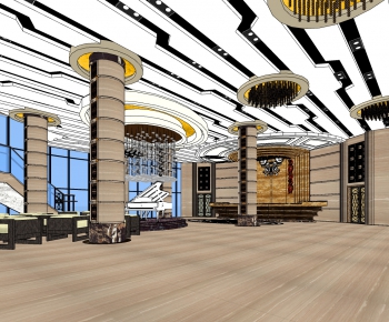 New Classical Style Lobby Hall-ID:696717028