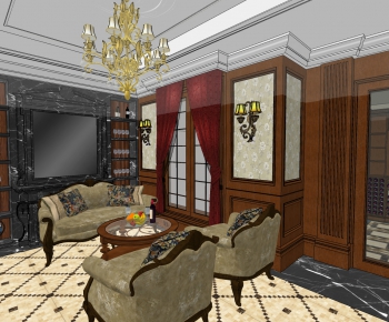 Chinese Style A Living Room-ID:729018936