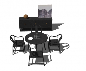 New Chinese Style Dining Table And Chairs-ID:438179971