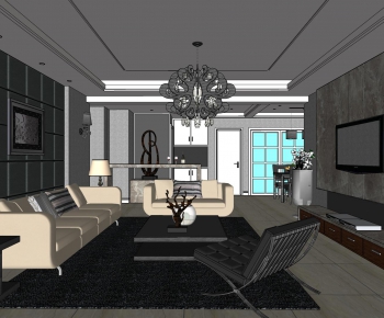 Modern A Living Room-ID:536993033