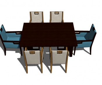 New Chinese Style Dining Table And Chairs-ID:199076897