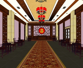 New Chinese Style Banquet Hall-ID:393090963