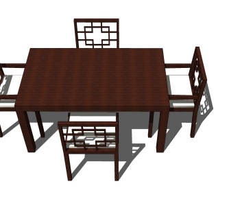 New Chinese Style Dining Table And Chairs-ID:146109102