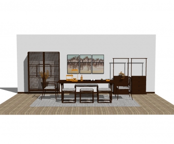 Chinese Style Tea Tables And Chairs-ID:371500026