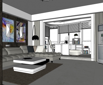 Modern A Living Room-ID:673960929