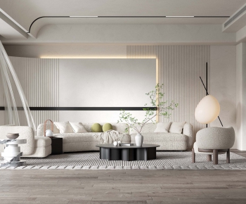 Modern Wabi-sabi Style A Living Room-ID:941999058