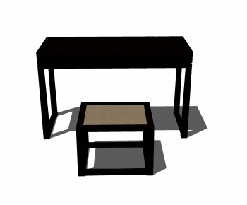 New Chinese Style Computer Desk And Chair-ID:738363036