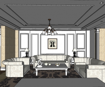 Modern A Living Room-ID:884361988