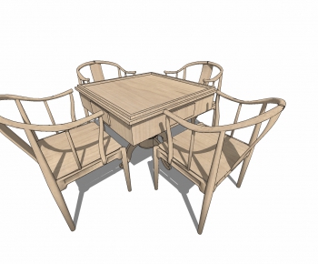 Chinese Style Dining Table And Chairs-ID:813642989