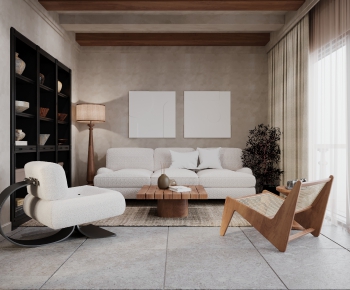 Southeast Asian Style Wabi-sabi Style A Living Room-ID:164836887