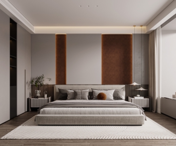 Wabi-sabi Style Bedroom-ID:764062887