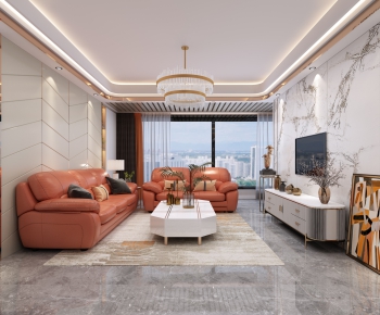 Modern A Living Room-ID:203634981