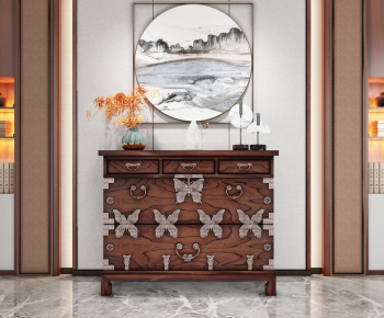 New Chinese Style Side Cabinet/Entrance Cabinet-ID:383219962