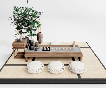 Japanese Style Tea Tables And Chairs-ID:220005045