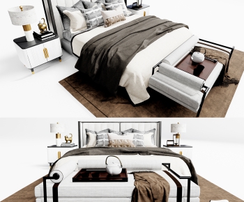 New Chinese Style Double Bed-ID:189476977