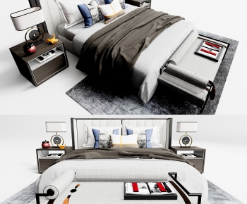 New Chinese Style Double Bed-ID:383167989