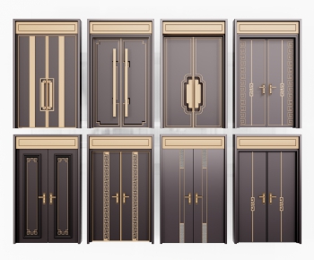 New Chinese Style Double Door-ID:896209965