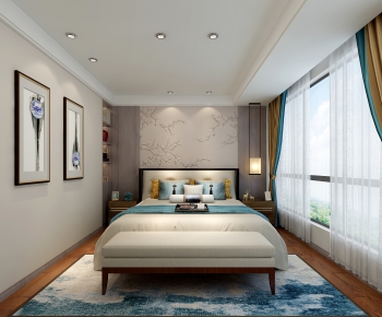 New Chinese Style Bedroom-ID:723351002