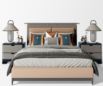 New Chinese Style Double Bed-ID:792537937