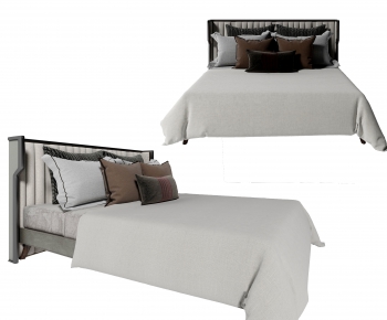 New Chinese Style Double Bed-ID:736079933