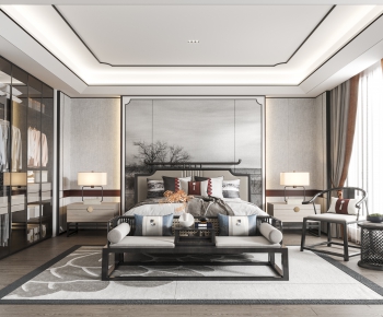 New Chinese Style Bedroom-ID:354446893