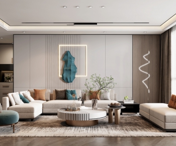 Modern A Living Room-ID:711395988