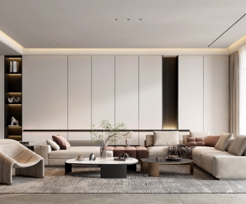 Modern Wabi-sabi Style A Living Room-ID:913466931