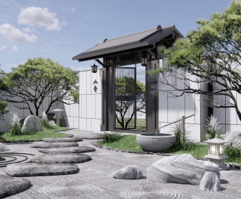 New Chinese Style Courtyard/landscape-ID:801320089